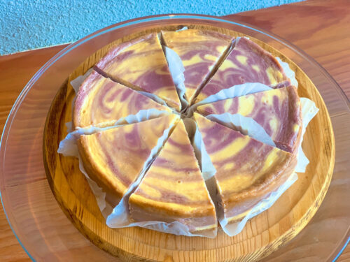 紫芋とさつまいものチーズケーキ